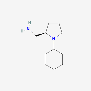 molecular formula C11H22N2 B8433487 [(2R)-1-Cyclohexylpyrrolidinyl]methylamine 