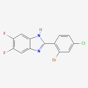 molecular formula C13H6BrClF2N2 B8433516 2-(2-bromo-4-chloro-phenyl)-5,6-difluoro-1H-benzoimidazole 