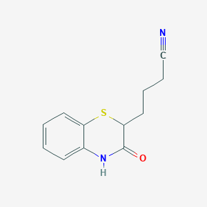 molecular formula C12H12N2OS B8433572 2-(3-cyanopropyl)-2H-1,4-benzothiazin-3(4H)-one 