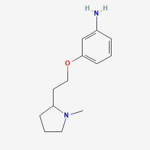 molecular formula C13H20N2O B8433614 2-(2-(3-Aminophenoxy)ethyl)-1-methylpyrrolidine 