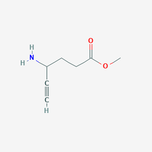 molecular formula C7H11NO2 B8433646 Methyl 4-amino-5-hexynoate 