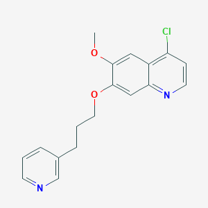molecular formula C18H17ClN2O2 B8433649 4-Chloro-6-methoxy-7-(3-(3-pyridyl)propoxy)quinoline 