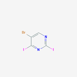molecular formula C4HBrI2N2 B8433658 5-Bromo-2,4-diiodopyrimidine 