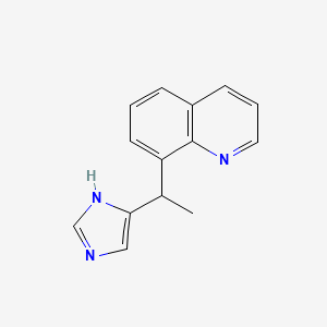 molecular formula C14H13N3 B8433677 8-[1-(1H-imidazol-4-yl)-ethyl]-quinoline 