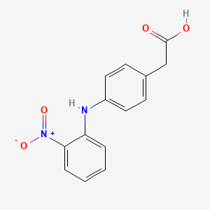 molecular formula C14H12N2O4 B8433707 [4-(2-Nitro-phenylamino)-phenyl]-acetic acid 
