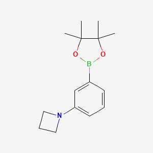 molecular formula C15H22BNO2 B8433712 1-(3-(4,4,5,5-Tetramethyl-1,3,2-dioxaborolan-2-yl)phenyl)azetidine CAS No. 1313883-56-5