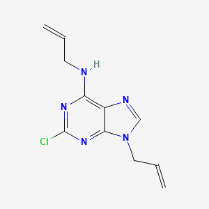 molecular formula C11H12ClN5 B8433729 2-Chloro-6-allylamino-9-allylpurine 
