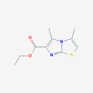 molecular formula C10H12N2O2S B8433763 3,5-Dimethyl-imidazo[2,1-b]thiazole-6-carboxylic acid ethyl ester 