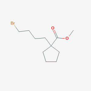 molecular formula C11H19BrO2 B8433852 1-(4-Bromobutyl)cyclopentanecarboxylic acid methyl ester 