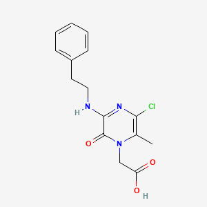 (5-Chloro-6-methyl-2-oxo-3-phenethylamino-2H-pyrazin-1-yl)acetic acid