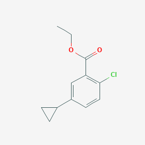 molecular formula C12H13ClO2 B8433886 Ethyl 2-chloro-5-cyclopropylbenzoate CAS No. 1119088-79-7