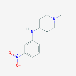 molecular formula C12H17N3O2 B8433912 1-Methyl-4-(3-nitrophenylamino)piperidine 