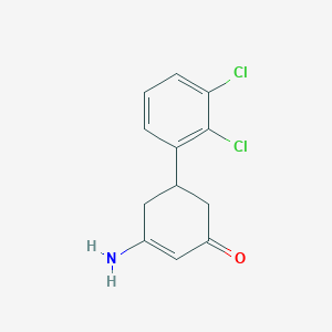 molecular formula C12H11Cl2NO B8434016 1-Amino-5-(2,3-dichlorophenyl)cyclohexen-3-one 