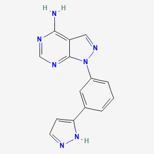 1-[3-(2H-Pyrazol-3-yl)-phenyl]-1H-pyrazolo[3,4-d]pyrimidin-4-ylamine