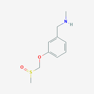 molecular formula C10H15NO2S B8434030 (3-Methanesulfinylmethoxy-benzyl)-methyl-amine 