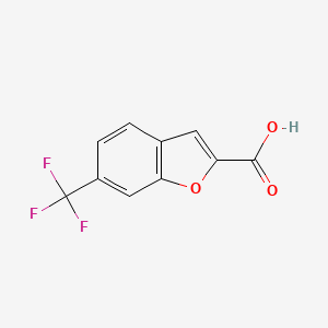 molecular formula C10H5F3O3 B8434058 6-(Trifluoromethyl)benzofuran-2-carboxylic acid 