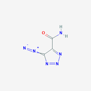 molecular formula C3H2N6O B8434078 Amino(5-diazonio-4H-1,2,3-triazol-4-ylidene)methanolate CAS No. 6859-80-9