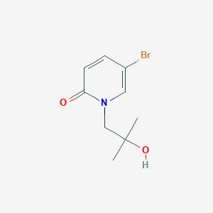 molecular formula C9H12BrNO2 B8434079 5-bromo-1-(2-hydroxy-2-methylpropyl)pyridin-2(1H)-one CAS No. 1193335-01-1