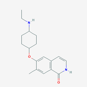 molecular formula C18H24N2O2 B8434098 6-(cis-4-Ethylamino-cyclohexyloxy)-7-methyl-2H-isoquinolin-1-one 