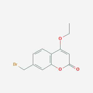 molecular formula C12H11BrO3 B8434117 7-Bromomethyl-4-ethoxycoumarin 