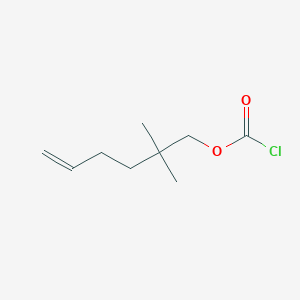 molecular formula C9H15ClO2 B8434134 2,2-Dimethylhex-5-enyl carbonochloridate 