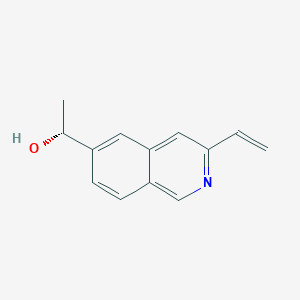 molecular formula C13H13NO B8434152 (R)-1-(3-Vinyl-isoquinolin-6-yl)-ethanol 