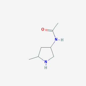 molecular formula C7H14N2O B8434200 3-Acetamido-5-methylpyrrolidine 