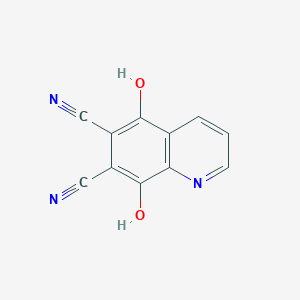 molecular formula C11H5N3O2 B8434211 6,7-Dicyano-5,8-dihydroxyquinoline 