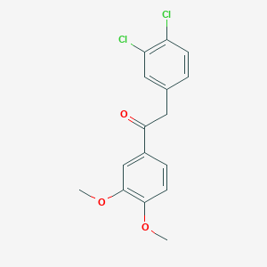 molecular formula C16H14Cl2O3 B8434249 2-(3,4-Dichloro-phenyl)-1-(3,4-dimethoxy-phenyl)-ethanone 