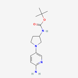 [1-(6-Amino-pyridin-3-yl)-pyrrolidin-3-yl]-carbamic acid tert-butyl ester