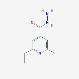 molecular formula C9H13N3O B8434265 2-Ethyl-6-methyl-isonicotinic acid hydrazide 