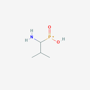 molecular formula C4H11NO2P+ B8434279 1-Amino-2-methylpropylphosphinic acid 