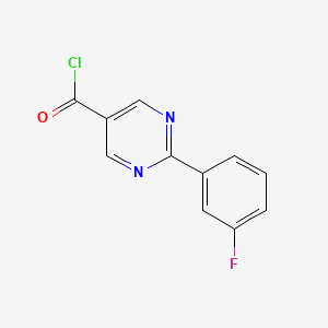 molecular formula C11H6ClFN2O B8434303 2-(3-Fluoro-phenyl)-pyrimidine-5-carboxylic acid chloride 