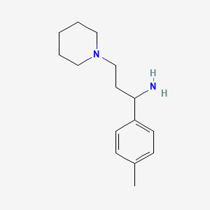 1-[3-Amino-3-(4-methylphenyl)propyl]piperidine