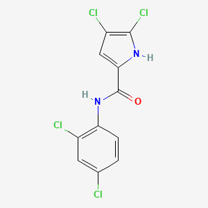 molecular formula C11H6Cl4N2O B8434319 2',4,4',5-Tetrachloropyrrole-2-carboxanilide 