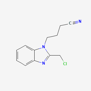 molecular formula C12H12ClN3 B8434337 4-(2-Chloromethyl-benzoimidazol-1-yl)-butyronitrile 