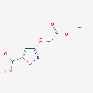 molecular formula C8H9NO6 B8434345 Ethyl (5-carboxyisoxazol-3-yl)oxyacetate 