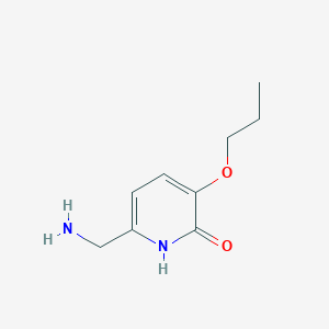 molecular formula C9H14N2O2 B8434352 6-Aminomethyl-3-propoxy-pyridin-2-ol 