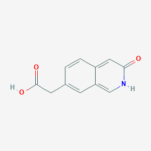 molecular formula C11H9NO3 B8434365 3-Hydroxy-2-azanaphthalene-7-acetic acid 