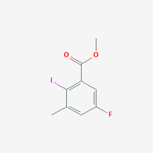 molecular formula C9H8FIO2 B8434368 Methyl 5-fluoro-2-iodo-3-methylbenzoate 