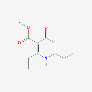 molecular formula C11H15NO3 B8434376 Methyl 2,6-diethyl-1,4-dihydro-4-oxopyridine-3-carboxylate 