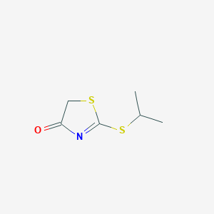 molecular formula C6H9NOS2 B8434377 2-Isopropylthio-1,3-thiazoline-4-one 