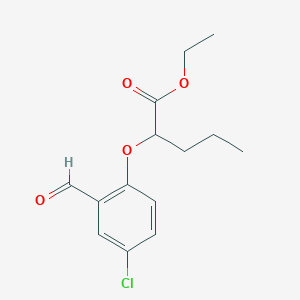 2-(4-Chloro-2-formyl-phenoxy)-pentanoic acid ethyl ester