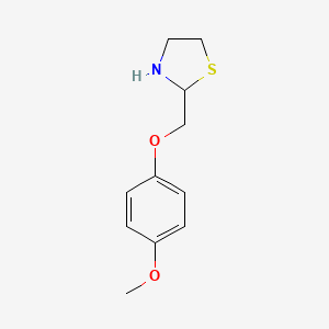 molecular formula C11H15NO2S B8434442 2-(4-Methoxy-phenoxymethyl)thiazolidine 