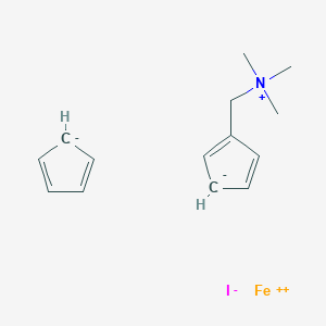 molecular formula C14H20FeIN 10* B084345 (Ferrocen-1-yl)methyltrimethylammonium iodide CAS No. 12086-40-7