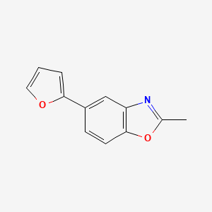 molecular formula C12H9NO2 B8434515 5-(Furan-2-yl)-2-methylbenzoxazole 