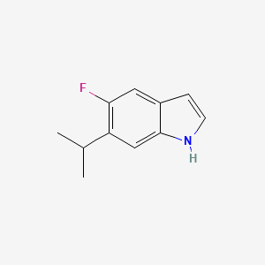 molecular formula C11H12FN B8434550 6-Isopropyl-5-fluoroindole 