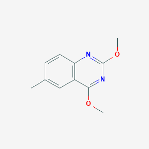 molecular formula C11H12N2O2 B8434566 2,4-Dimethoxy-6-methylquinazoline 