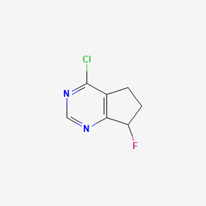 4-chloro-7-fluoro-5,6-dihydro-7H-cyclopenta[d]pyrimidine