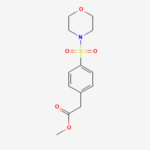 molecular formula C13H17NO5S B8434646 Acetic acid, 2-(4-morpholinosulfonylphenyl)-, methyl ester 